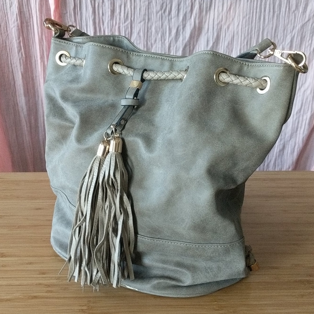 Leather Tassel Convertible Purse & Backpack